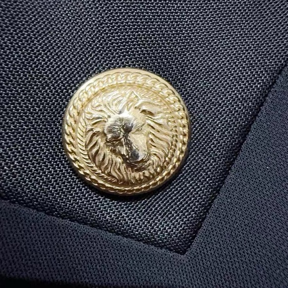 Authentic Balmain Black Long Sleeve Dress with Gold Buttons - Picture 5 of 8